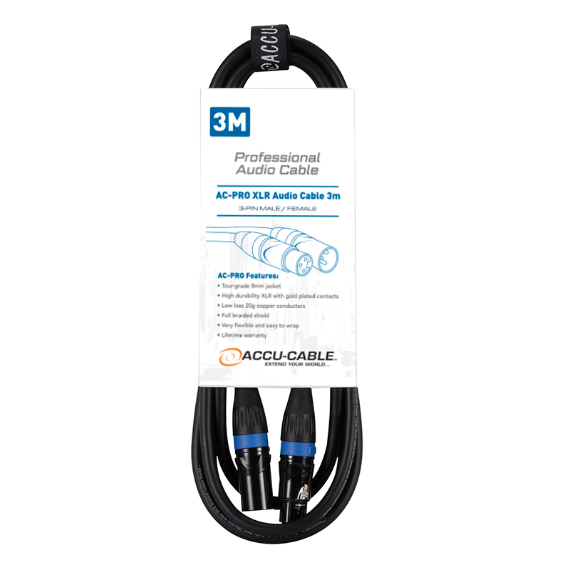 ac pro xlr audio cable 3,0m