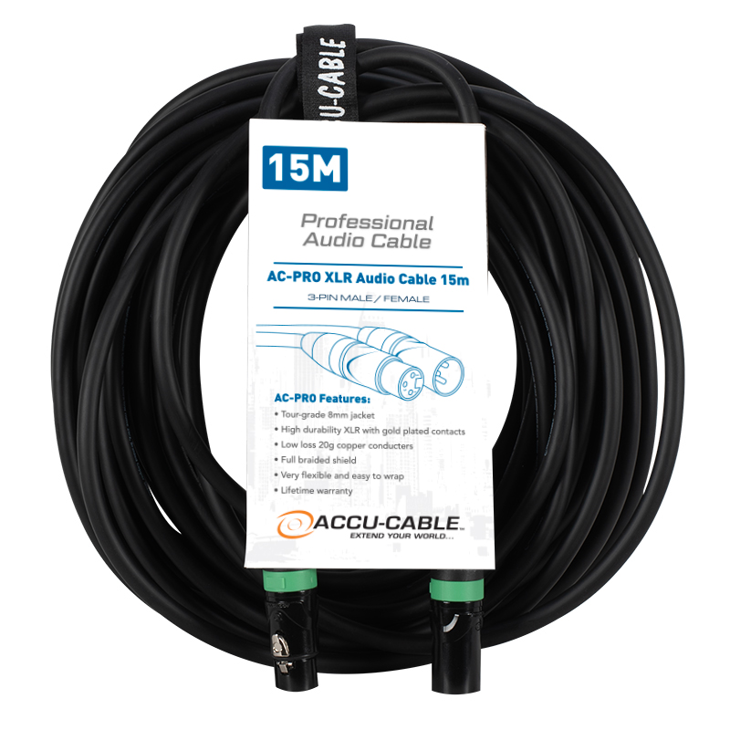 ac pro xlr audio cable 15,0m